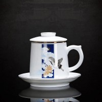 纪念品陶瓷茶杯定制 景德镇旅游纪念品定做厂家