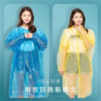 广东一次性雨衣批发生产厂家-顶峰透明户外加厚儿童男女通用