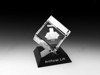 方体模型水晶内雕纪念品 上海公司活动纪念品定做
