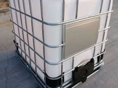 江苏1吨方形化工桶/带框架1000L白色吨桶/全新堆码桶