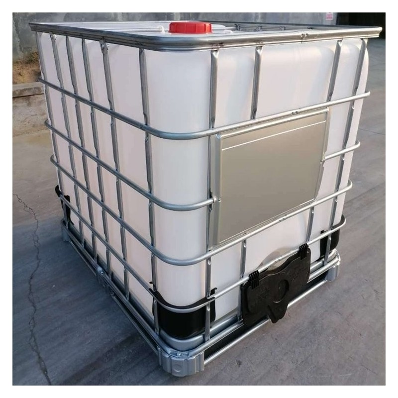 江苏1吨方形化工桶/带框架1000L白色吨桶/全新堆码桶