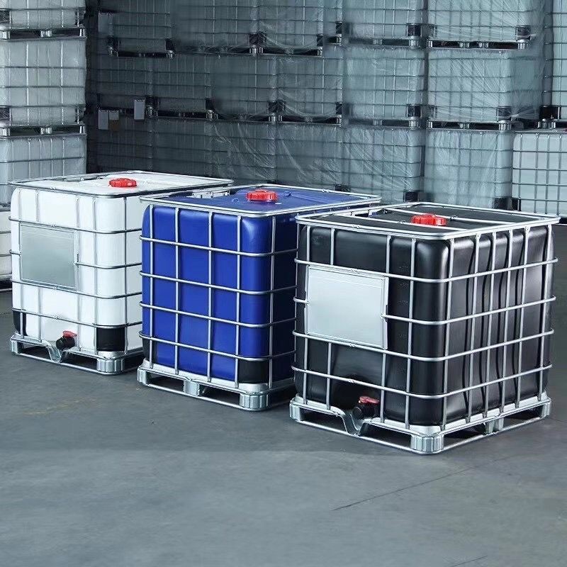 鄂州批发塑料集装桶/1000L吹塑化工桶/带钢架方形运输桶
