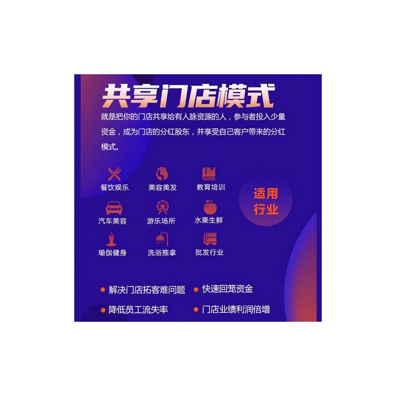 共享股东门店模式，广州软件系统开发公司，源码部署按需定制
