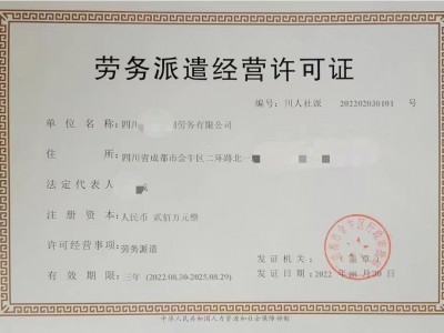 成都武侯区行政审批局关于申请经营劳务派遣业务许可证图1