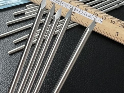 316不锈钢棒磨尖 扁菱形穿刺钢针 试验用穿刺金属针代加工