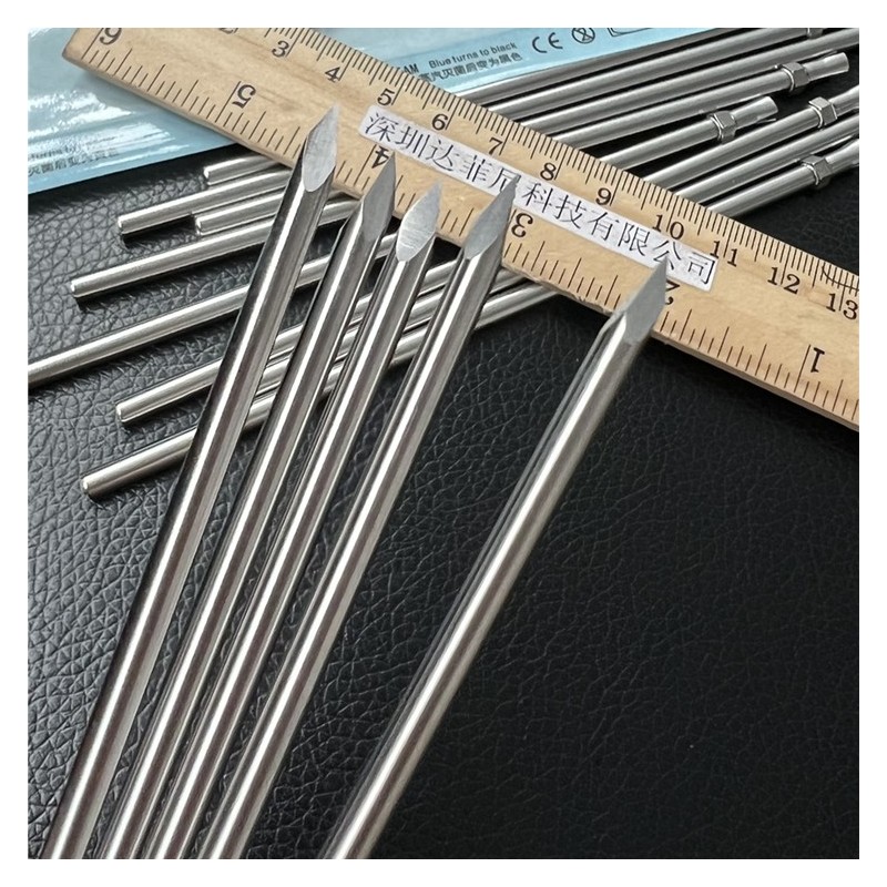 316不锈钢棒磨尖 扁菱形穿刺钢针 试验用穿刺金属针代加工