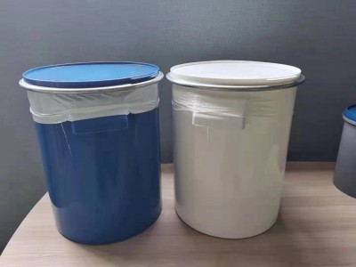 硅胶原料开口专用胶桶 5加仑液态硅胶铁抱箍塑料直口桶