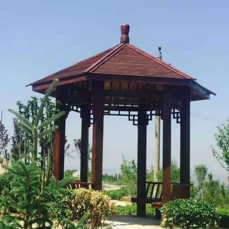 甘肃兰州木凉亭-景观木质凉亭