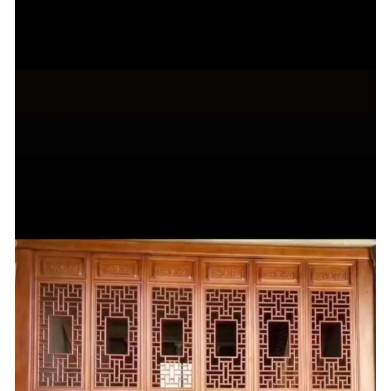 四川成都中式实木门花格木窗实木雕花挂件中式大门