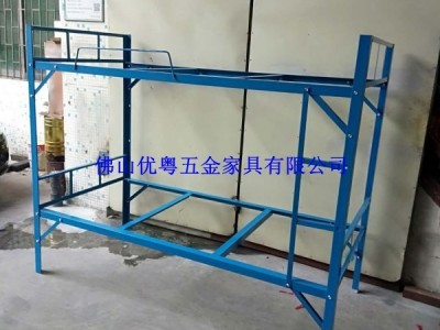 广州市学校单层铁床学校宿舍铁床批发工地钢架铁艺床厂家