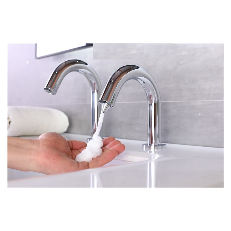 洗手槽台盆黄铜自动感应给皂器泡沫洗手液机