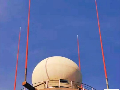 20米短波测向天线场避雷针，玻璃钢接闪杆塔，透波型绝缘避雷针